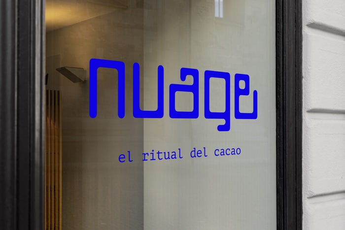 a sign on a window