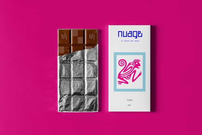 mock up tableta de chocolate