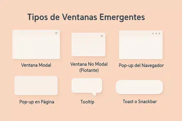 tipos de ventanas emergentes