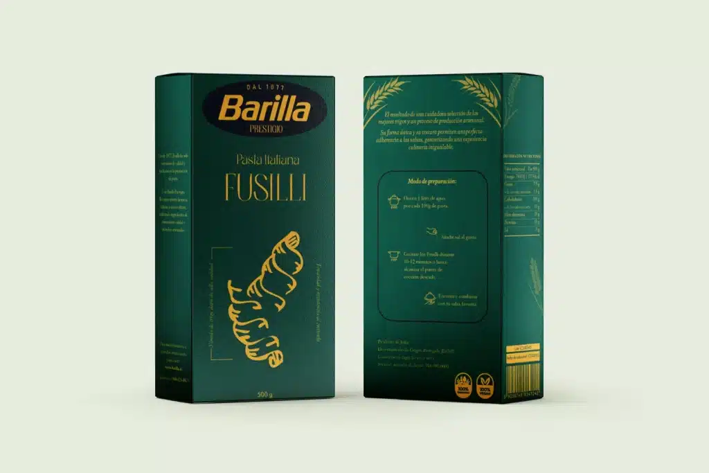 packaging barilla verde
