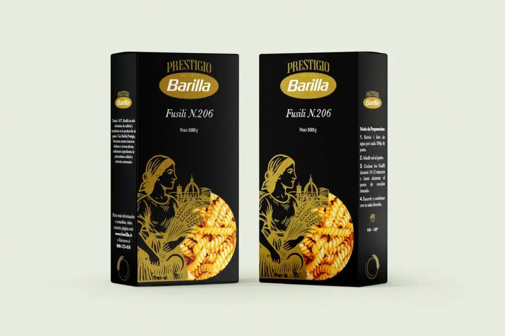 packaging barilla negro