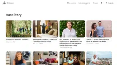ejemplo de marketing de contenido airbnb