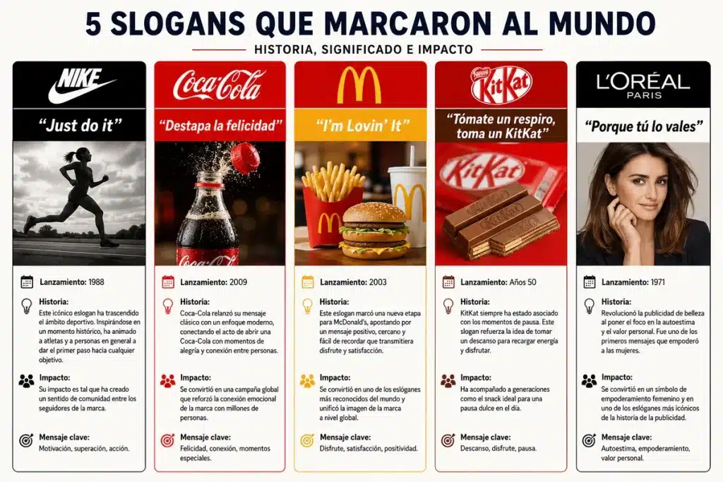 5 slogans famosos mundialmente