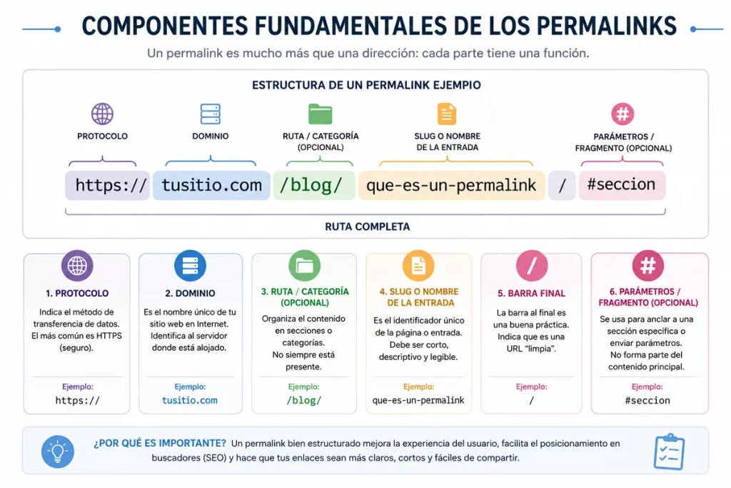 Componentes fundamentales de los permalinks