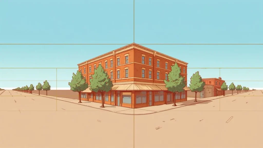 Perspectiva oblicua: dos puntos de fuga
