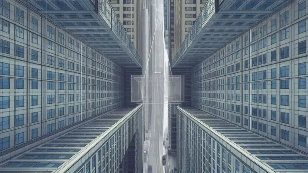 Perspectiva aérea: tres puntos de fuga vista de pajaro